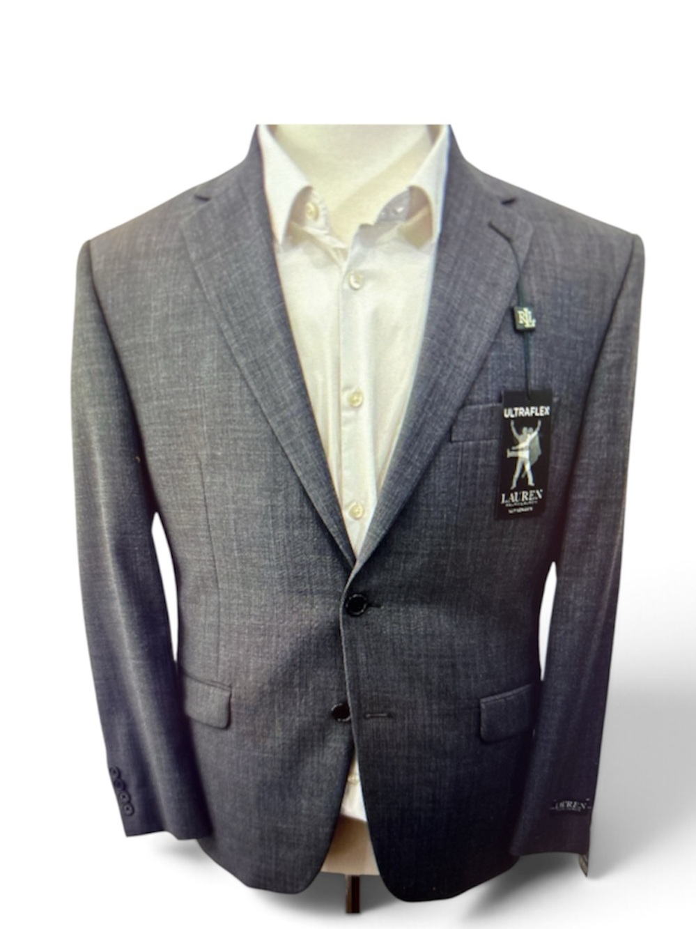 Lauren Ralph Lauren Mens UltraFlex Lattimore Classic Fit Suit Jacket Gray 44R